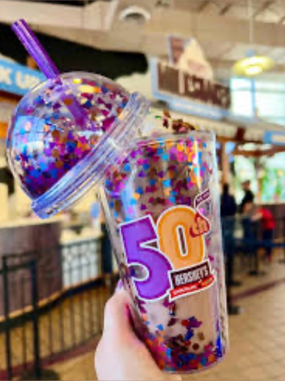 NWT Hershey Chocolate World Limited Edition 50th Anniversary Tumbler Sparkle Cup